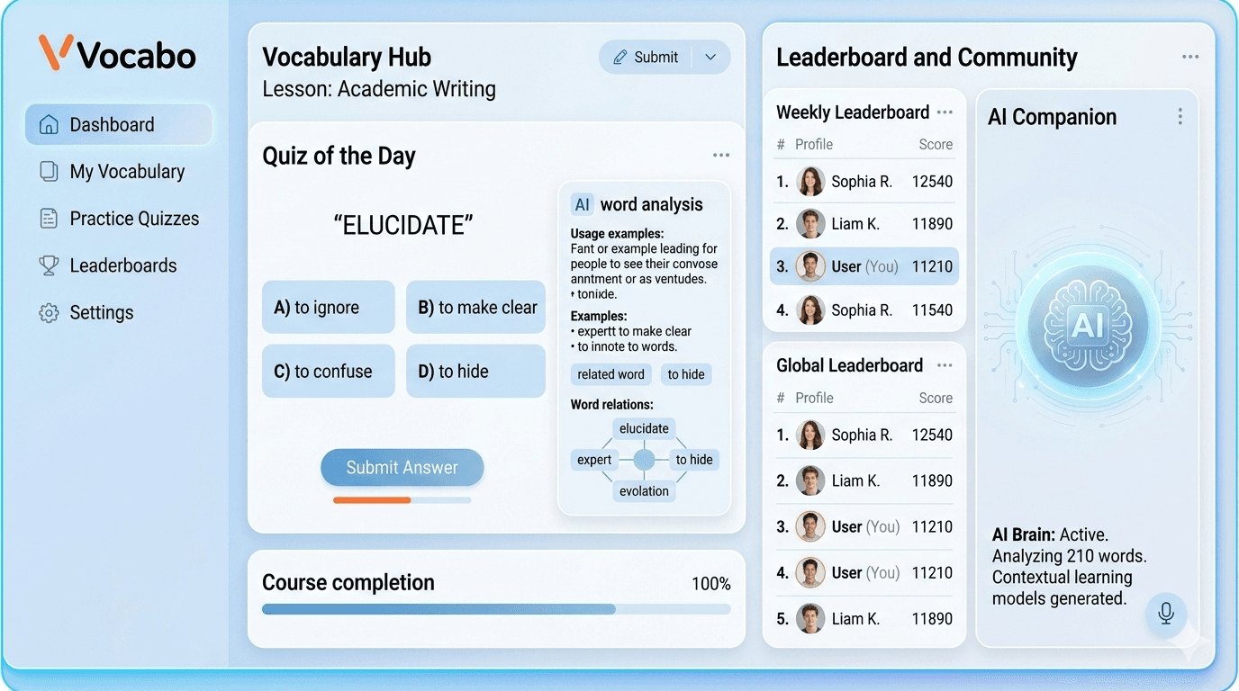 Vocabo – AI-Powered Vocabulary Platform